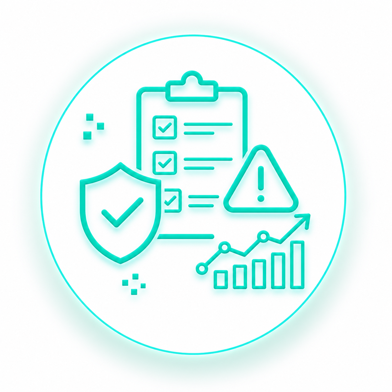 Ilustração de gestão de riscos e governança